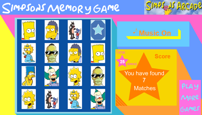 Simpsons Memory Game