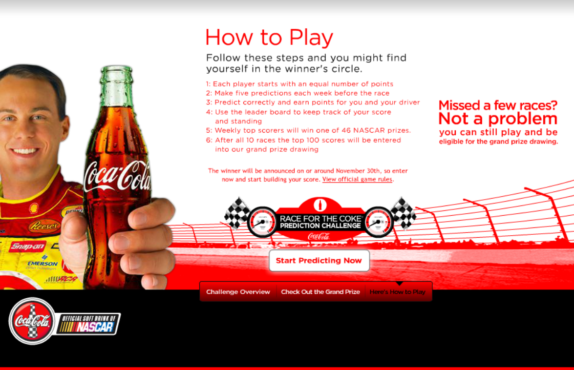 Race for the Coke Pediction Challenge Advertisement