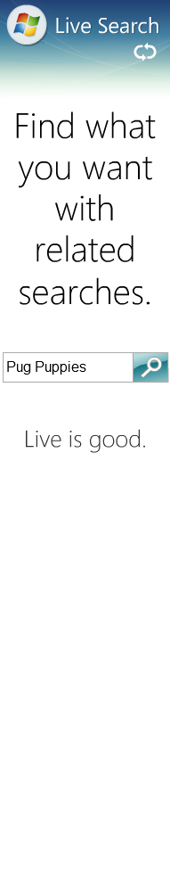 "Live is Good" Windows Live Search Ad