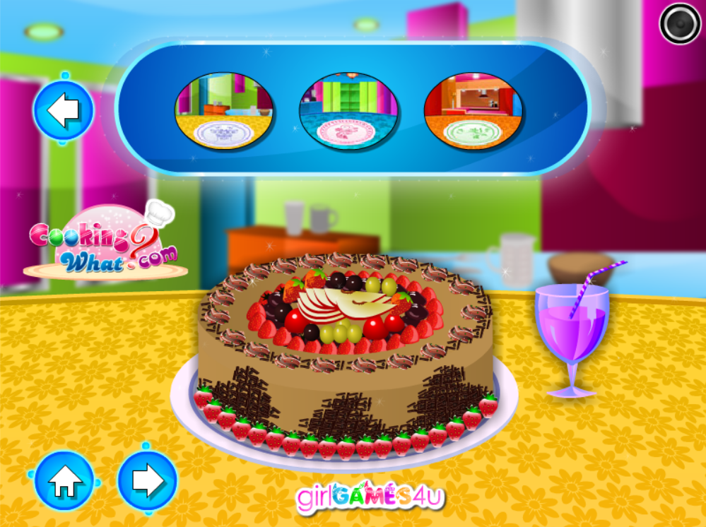 Cake with Fruits Decoration