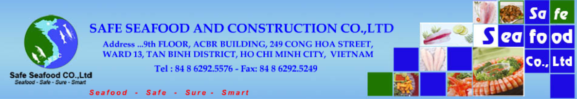 Safe Seafood CO.,Ltd Header