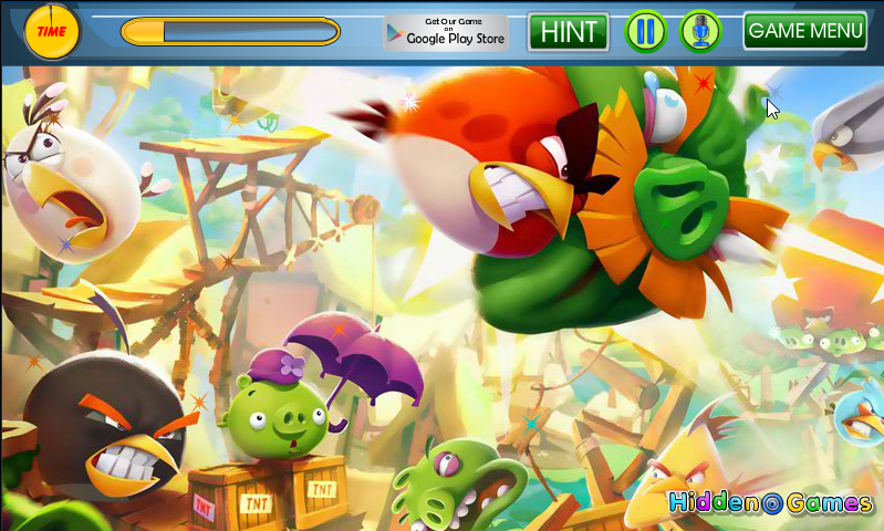 Hidden Star Angry Bird 2