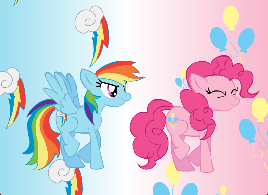 Pinkie and Rainbow Strut