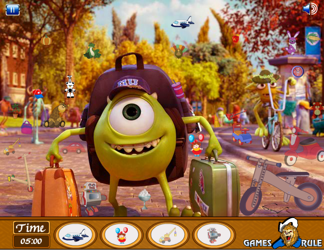 Monsters University Objects