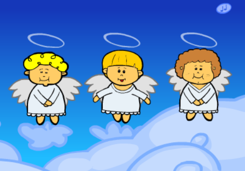 Kartka Flash / trzy aniołki