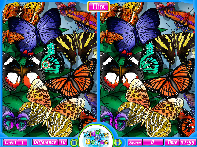 Butterflies Spot The Difference