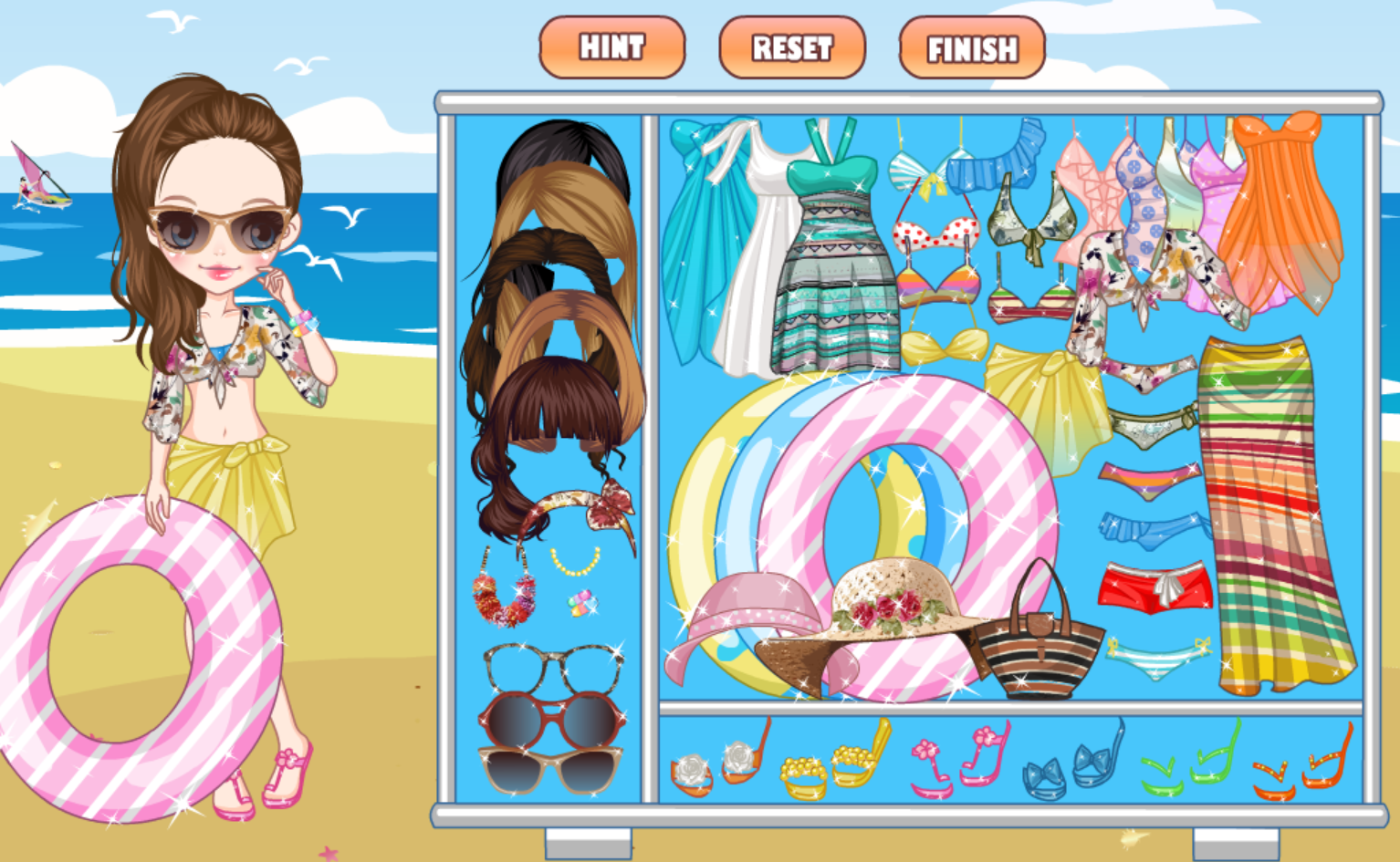 Beach Look Dress Up Game