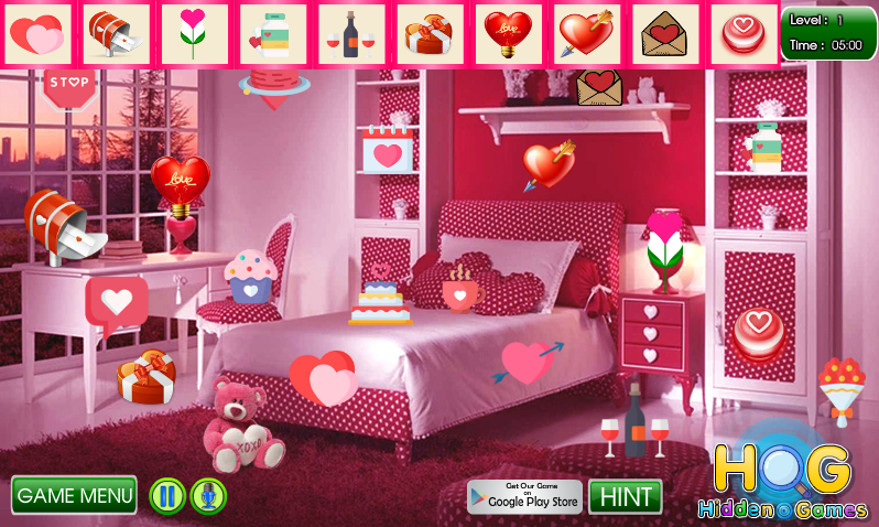 Valentines Day Hidden Objects