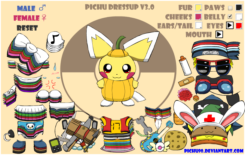 Pichu Dressup