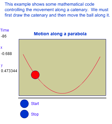 Motion along a parabola