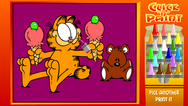 Garfield's Click-N-Paint Coloring Fun