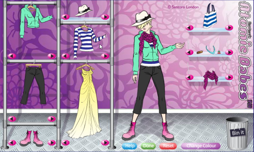 Atomic Babes Dress Up Game