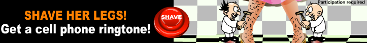 "Shave Her Legs!" Free Ringtone Ad