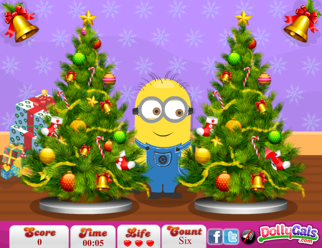 6 Diff Minion Christmas Tree