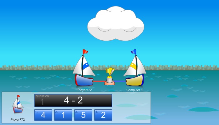 Tug Team Sailboat Subtraction