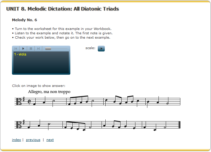 Melodic Dictation: All Diatonic Triads