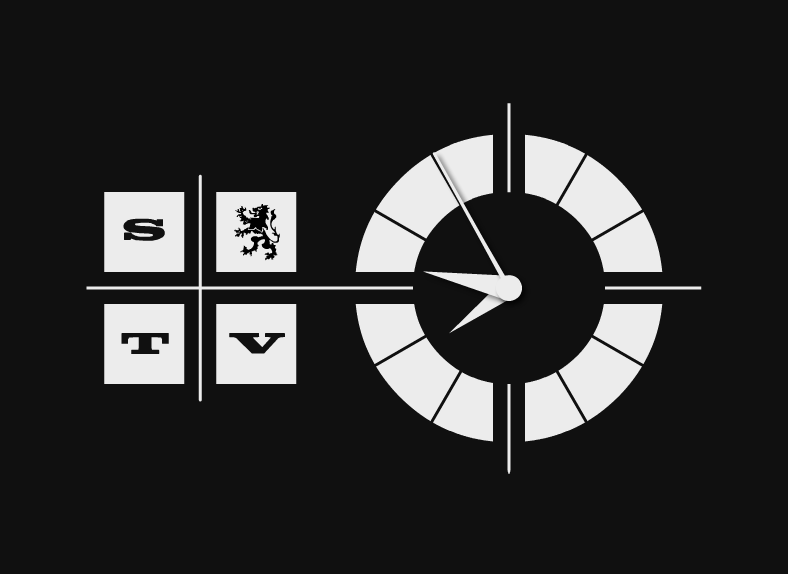 STV Clock - Black & White