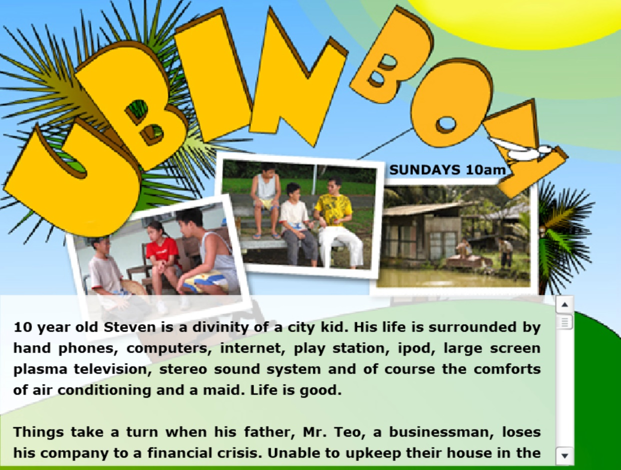 Ubin Boy (TV Program information, Singapore)