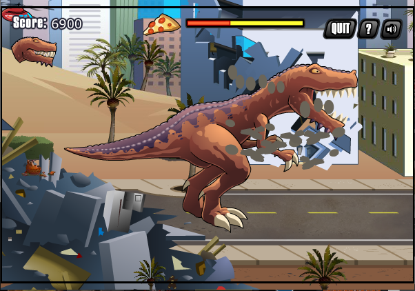 T-Rex Rampage Prehistoric Pizza