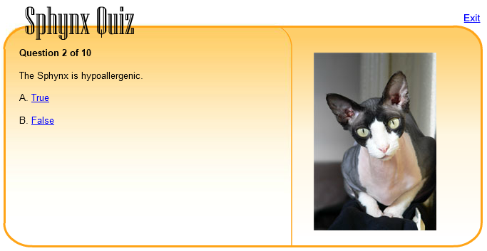 Sphynx Quiz