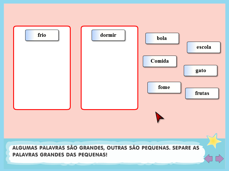 Categorizar palavras escritas