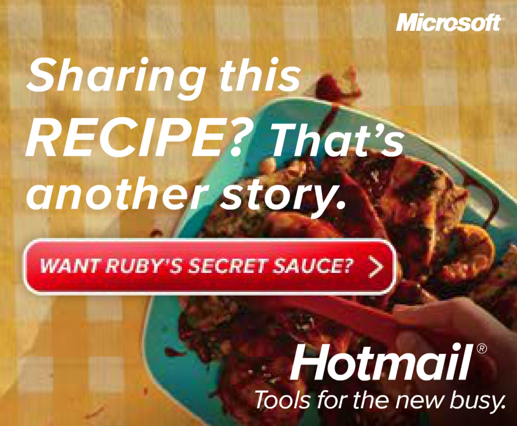 Microsoft Hotmail "Ruby's Secret Sauce" 300x250