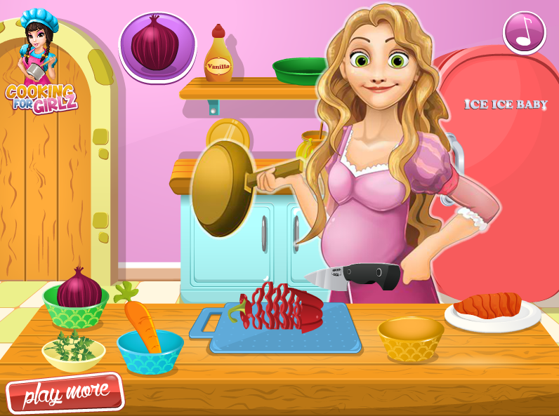 Pregnant Rapunzel Cooking Chicken Soup