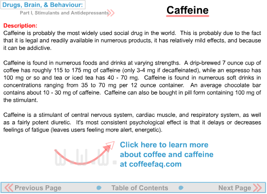 Drugs, Brain & Behaviour: Part I, Stimulants and Antidepressants