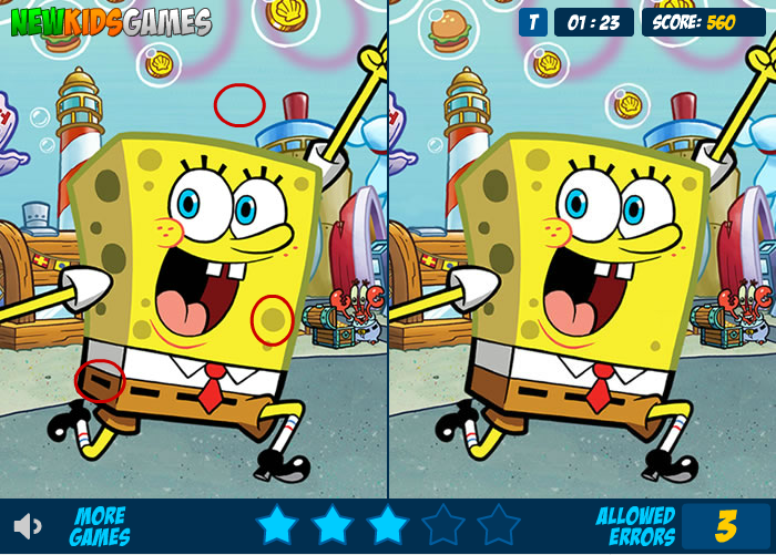 Spongebob Find The Differences