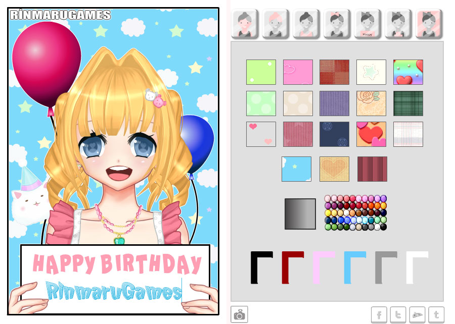 Anime Happy Birthday Card Maker