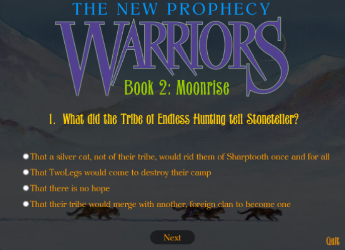 Warriors: The New Prophecy - Book 2: Moonrise Quiz