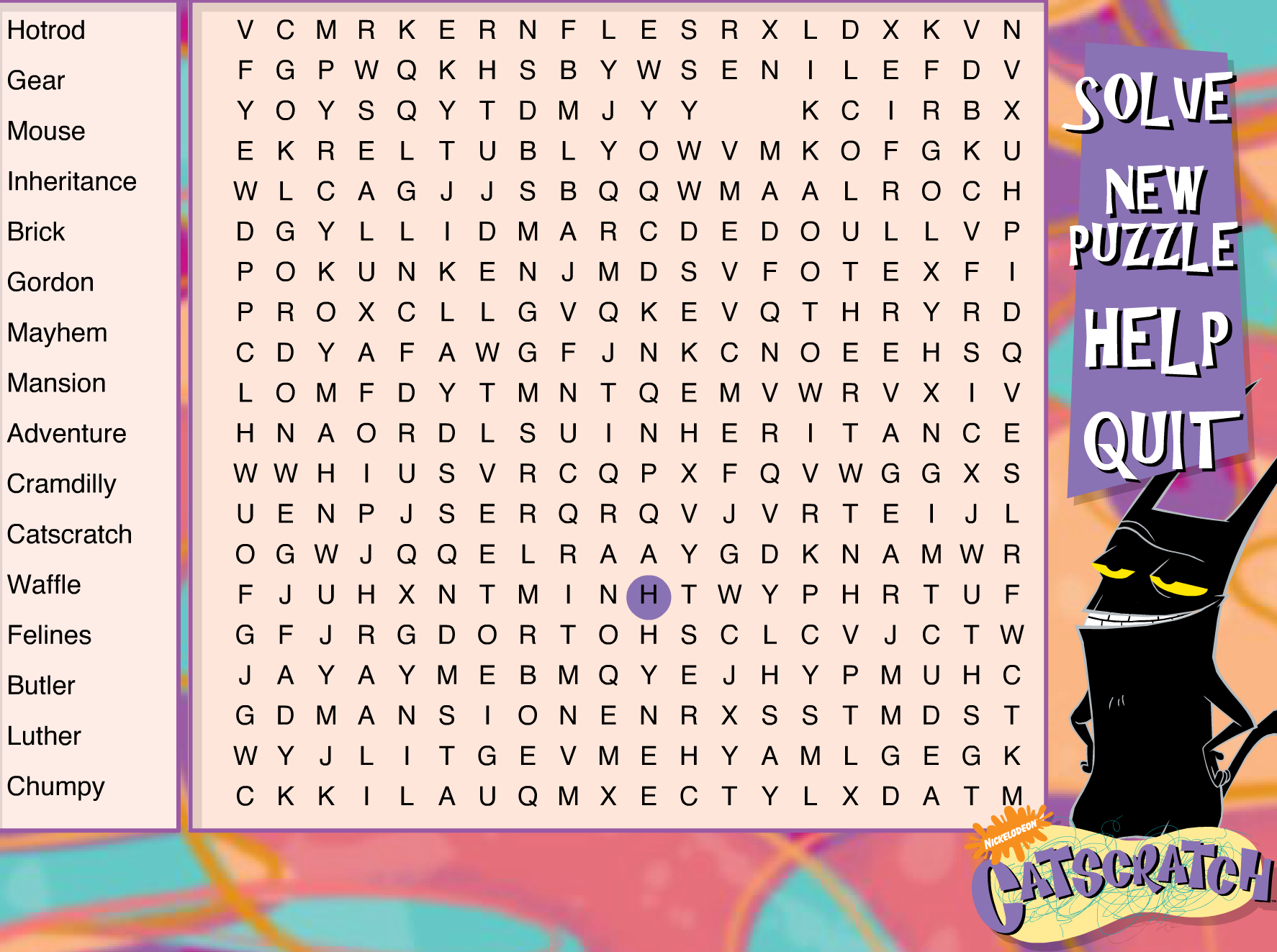 Catscratch Word Search