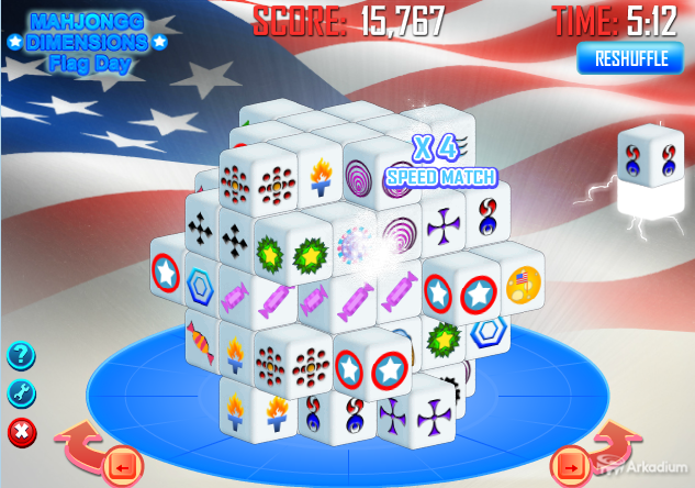 Flag Day Mahjongg Dimensions