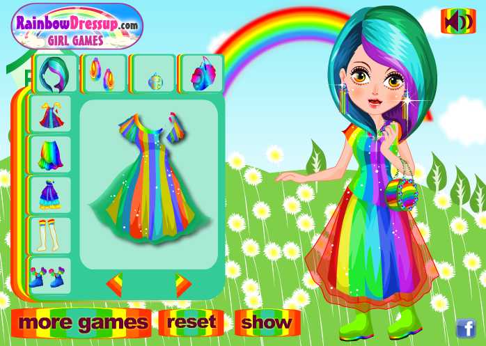 Rainbow Girl Dress Up