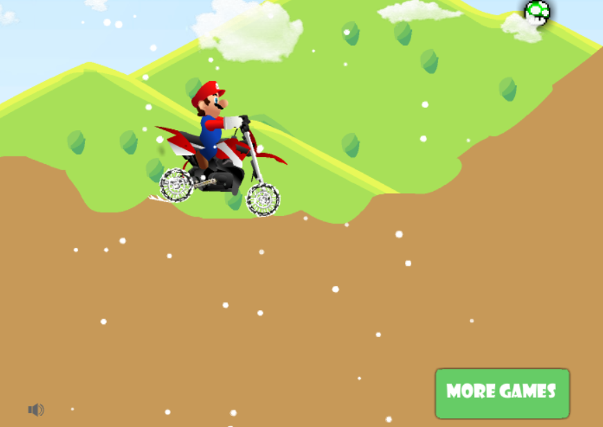 Mario Motocross Snowing