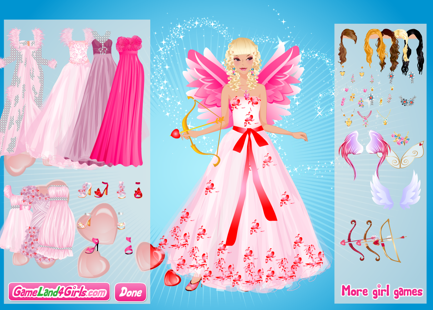 Graceful Valentine Angel Dress Up