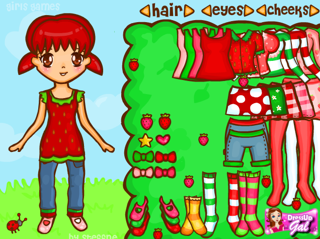 Strawberry Dolly Dress Up