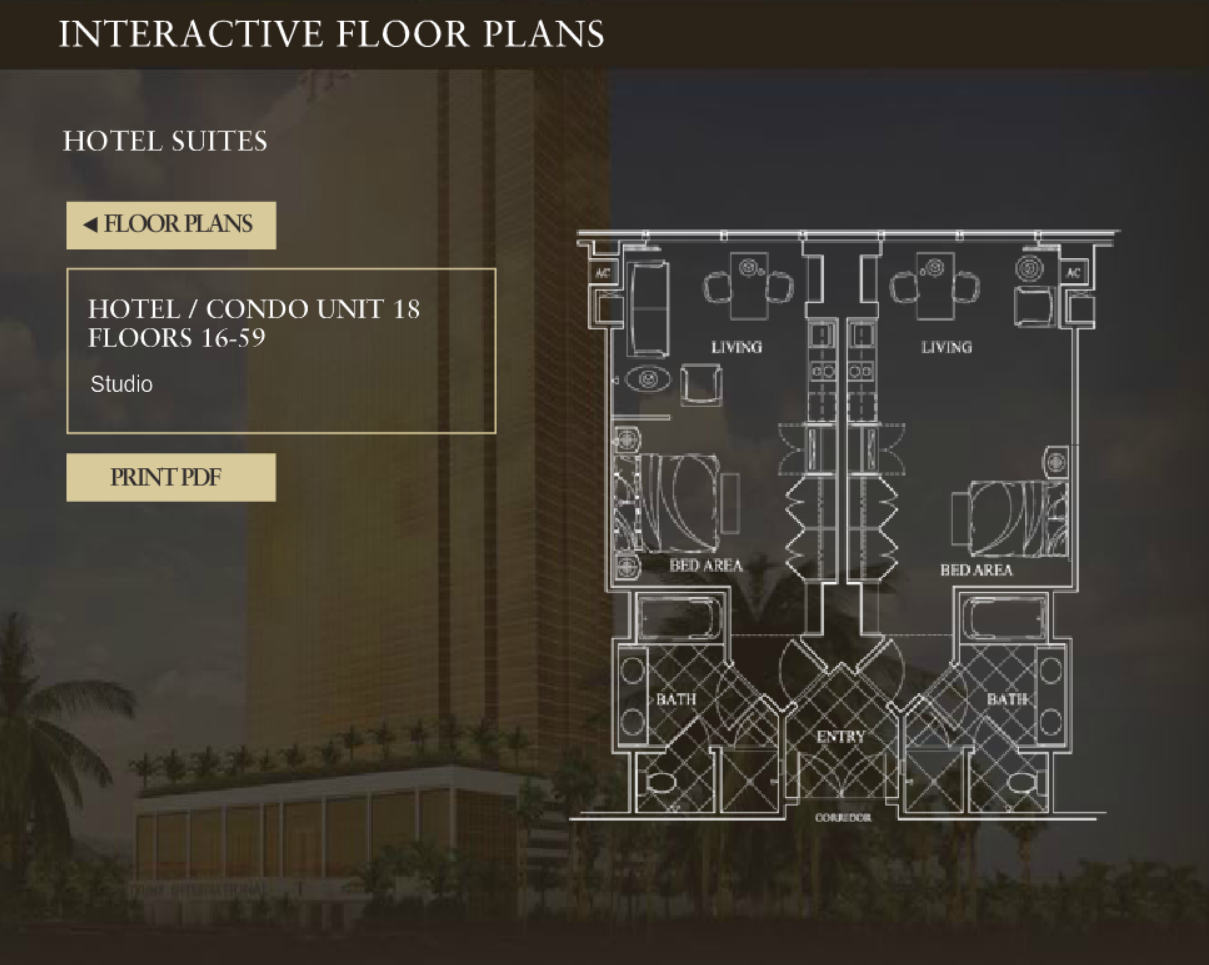 Trump International Hotel Las Vegas - Interactive Floor Plans