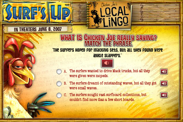 Surf's Up: Chicken Joe's Local Lingo