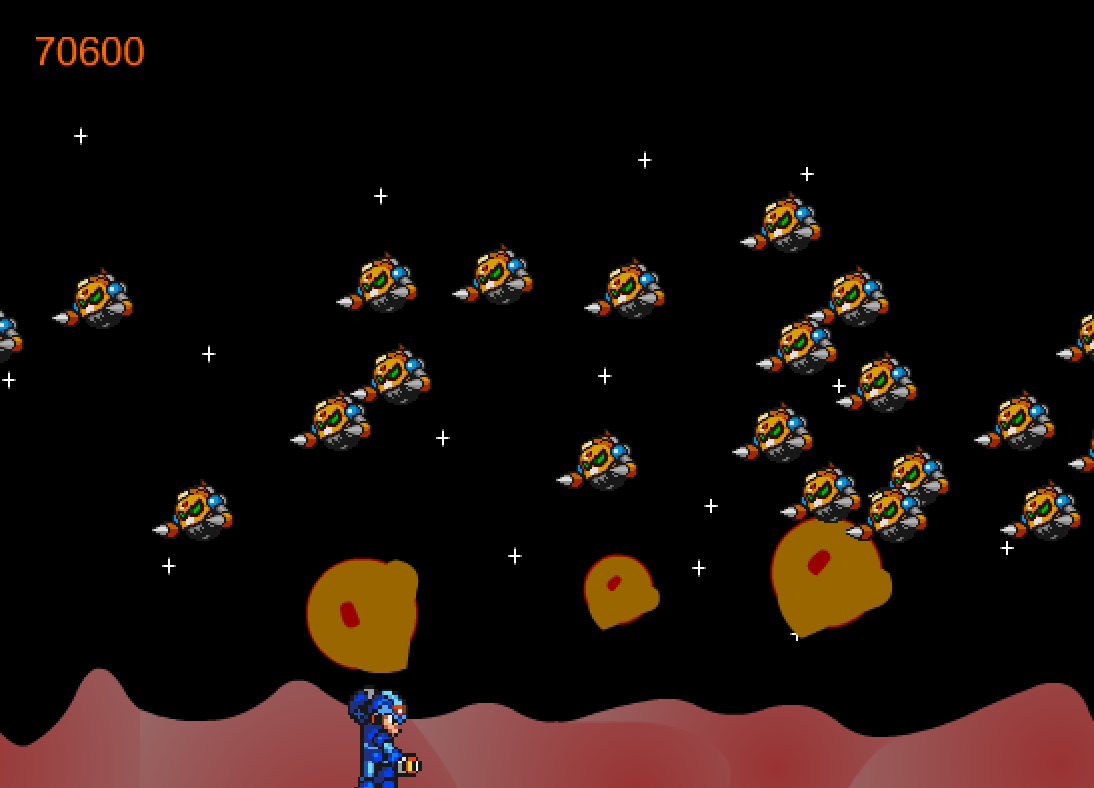 mega man space invaders