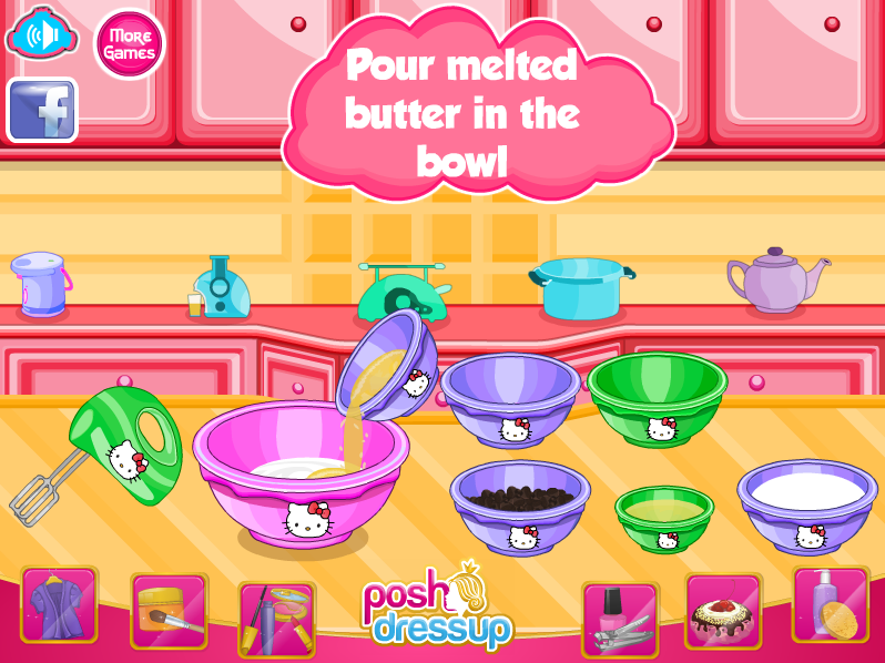 Hello Kitty's Choc-Chip Jelly Muffins