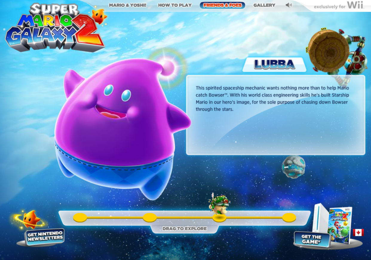 Super Mario Galaxy 2 Microsite