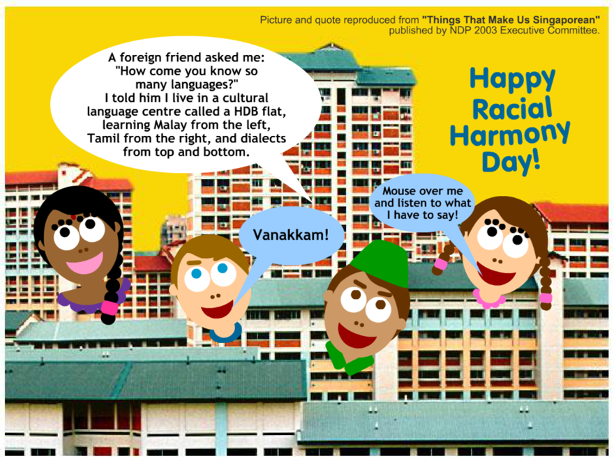 Singapore Racial Harmony Day: Languages eGreeting