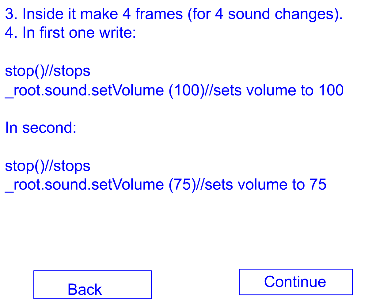 Tutorial on how to add "music" and a "change volume" button.