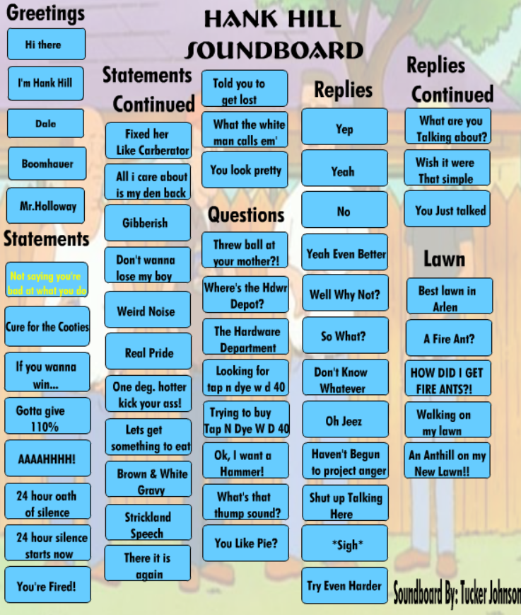Hank Hill Soundboard