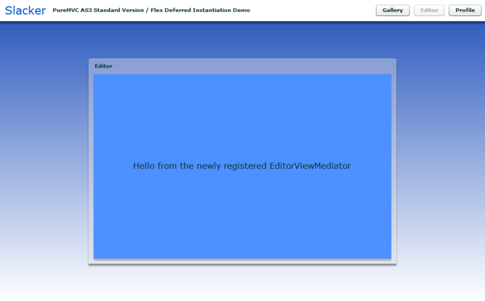 PureMVC ActionScript 3 Demo: Slacker