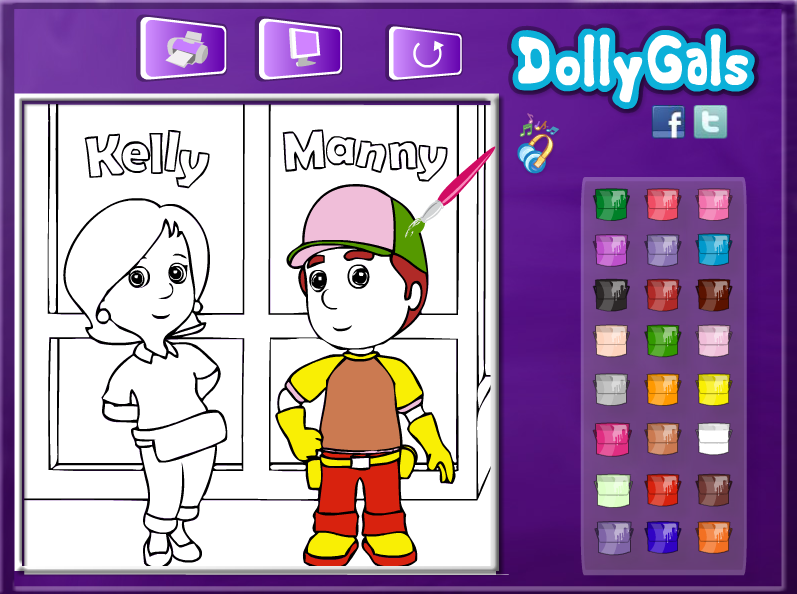 Handy Manny Online Coloring