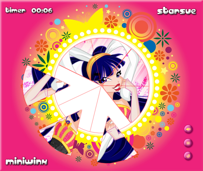 Winx Bunny Style: Round Puzzle