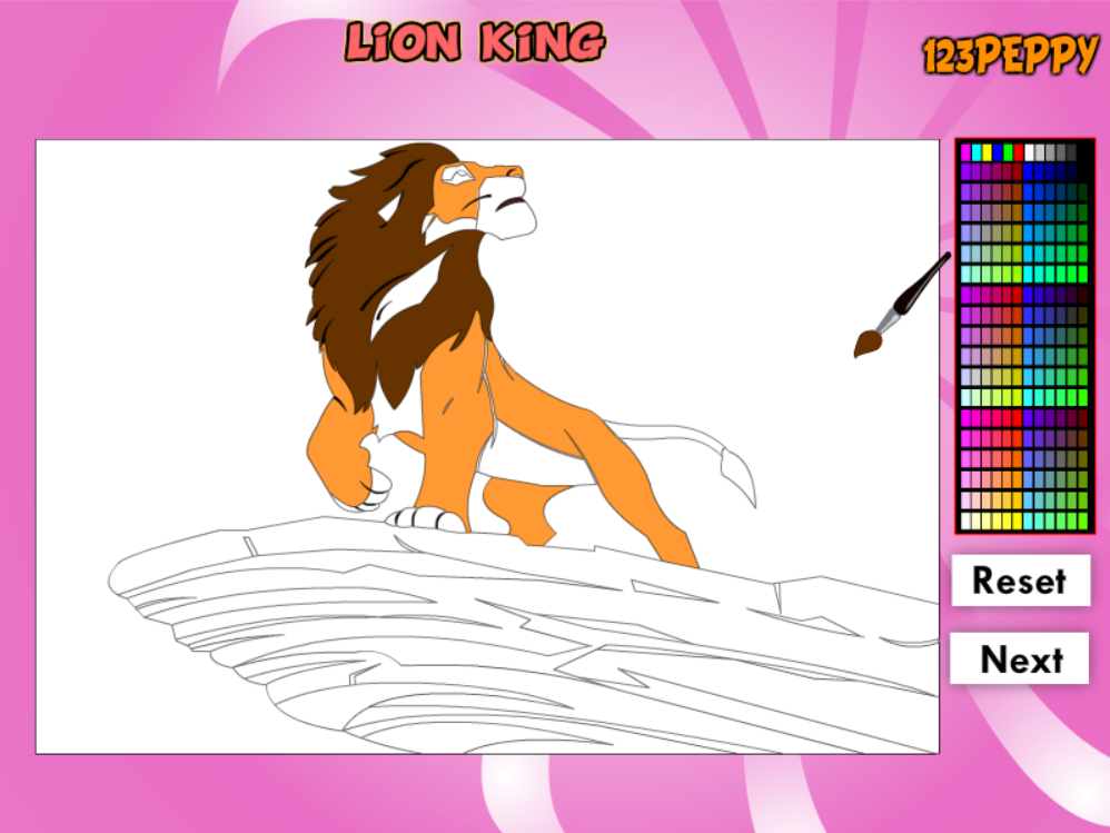 Lion King Online Coloring Game