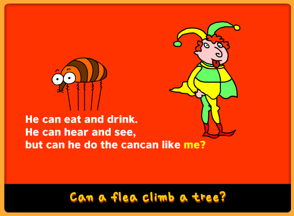 Can a flea climb a tree?